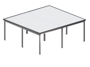 Dobbel carport i stål